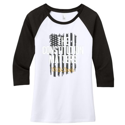 The Constitution Matters Vintage We The People Constitution Women's Tri-Blend 3/4-Sleeve Raglan Shirt