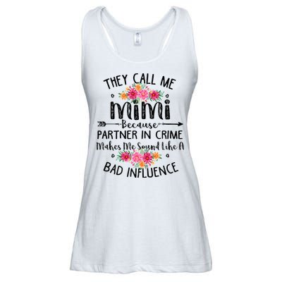 They Call Me Mimi Because Partner In Crime Ladies Essential Flowy Tank