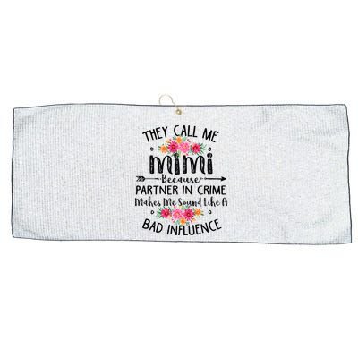 They Call Me Mimi Because Partner In Crime Large Microfiber Waffle Golf Towel