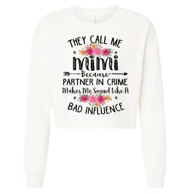 They Call Me Mimi Because Partner In Crime Cropped Pullover Crew