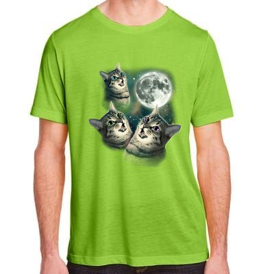 Three Cat Moon Funny Wolves Parody Great Gift Adult ChromaSoft Performance T-Shirt