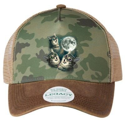 Three Cat Moon Funny Wolves Parody Great Gift Legacy Tie Dye Trucker Hat