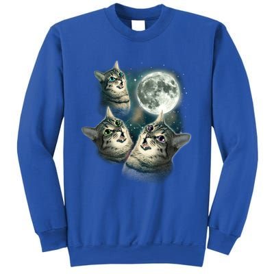 Three Cat Moon Funny Wolves Parody Great Gift Sweatshirt