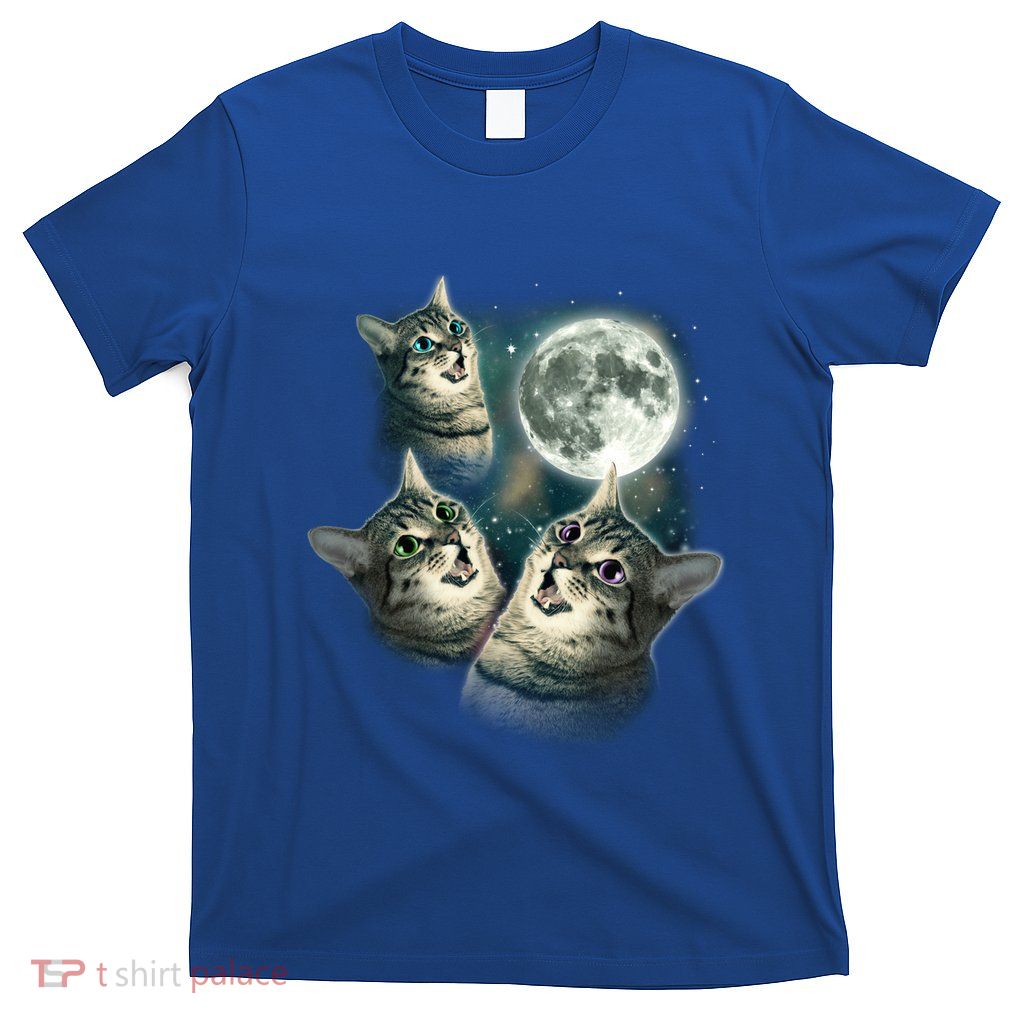 Three Cat Moon Funny Wolves Parody Great Gift T-Shirt