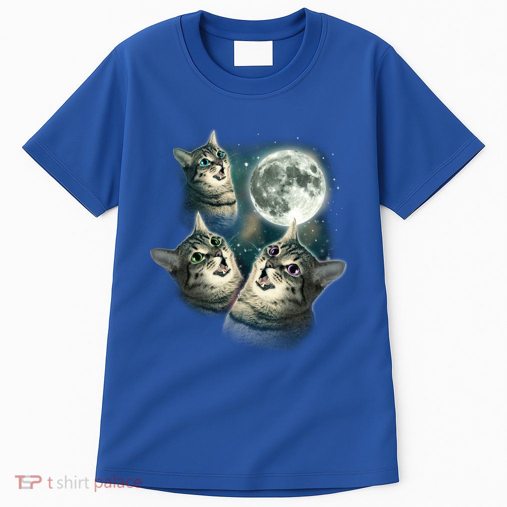Three Cat Moon Funny Wolves Parody Great Gift Tall T-Shirt
