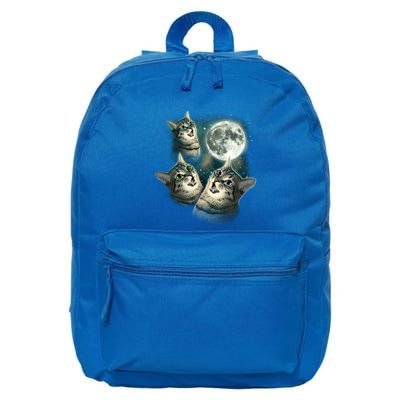 Three Cat Moon Funny Wolves Parody Great Gift 16 in Basic Backpack