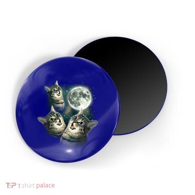 Three Cat Moon Funny Wolves Parody Great Gift Magnet