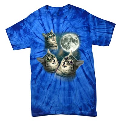 Three Cat Moon Funny Wolves Parody Great Gift Tie-Dye T-Shirt