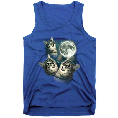 Three Cat Moon Funny Wolves Parody Great Gift Tank Top