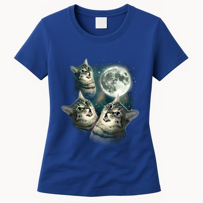 Three Cat Moon Funny Wolves Parody Great Gift Womens T-Shirt