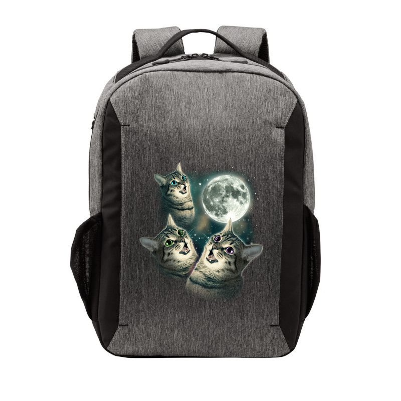 Three Cat Moon Funny Wolves Parody Great Gift Vector Backpack