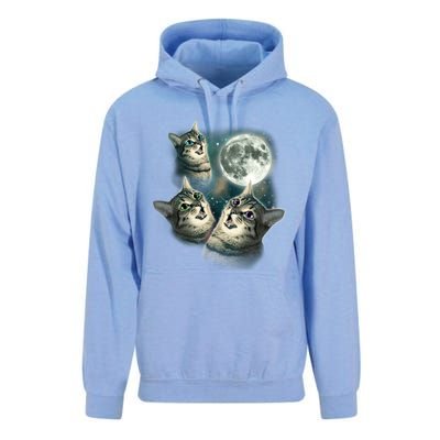 Three Cat Moon Funny Wolves Parody Great Gift Unisex Surf Hoodie