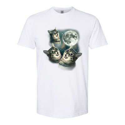 Three Cat Moon Funny Wolves Parody Great Gift Softstyle® CVC T-Shirt