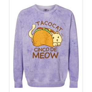 Taco Cat Mexican Cinco De Mayo Colorblast Crewneck Sweatshirt