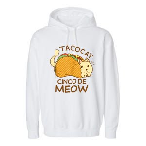 Taco Cat Mexican Cinco De Mayo Garment-Dyed Fleece Hoodie