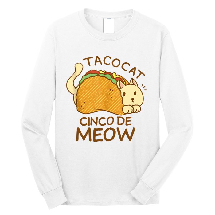 Taco Cat Mexican Cinco De Mayo Long Sleeve Shirt