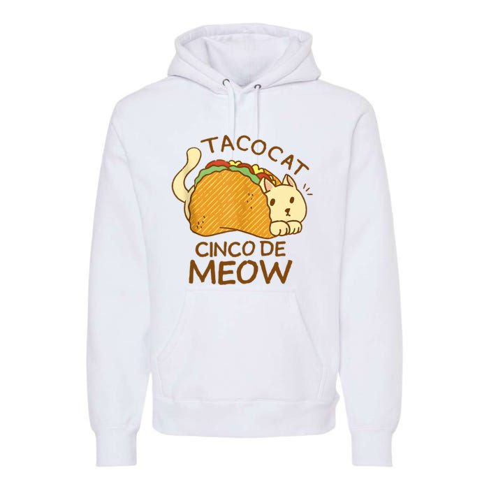 Taco Cat Mexican Cinco De Mayo Premium Hoodie