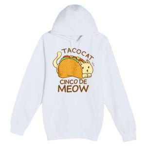 Taco Cat Mexican Cinco De Mayo Premium Pullover Hoodie