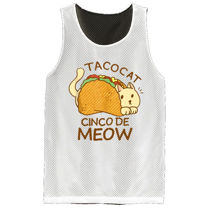 Taco Cat Mexican Cinco De Mayo Mesh Reversible Basketball Jersey Tank