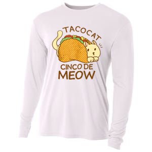 Taco Cat Mexican Cinco De Mayo Cooling Performance Long Sleeve Crew