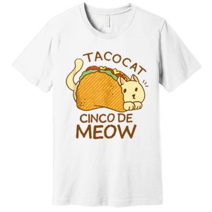 Taco Cat Mexican Cinco De Mayo Premium T-Shirt