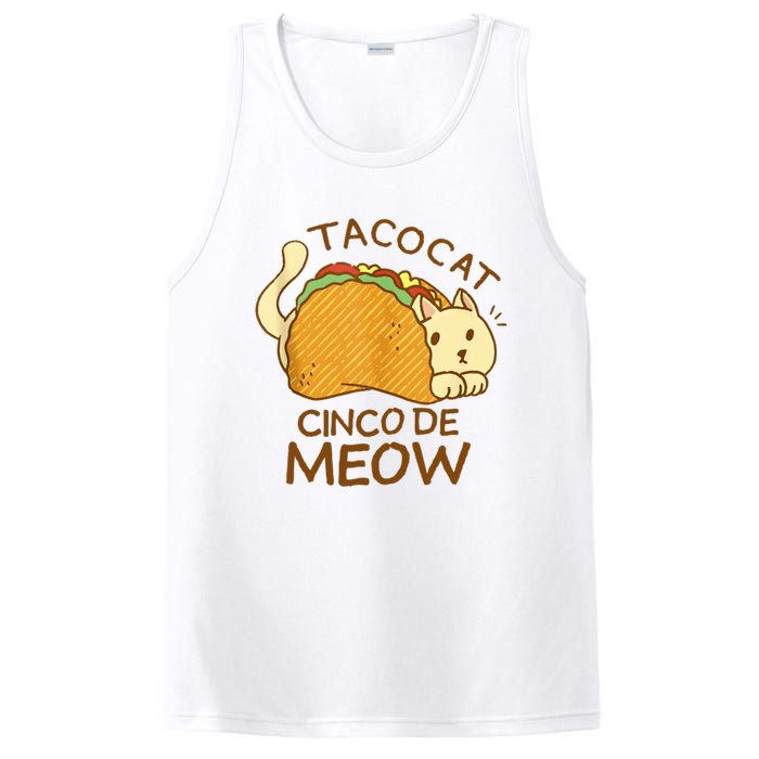 Taco Cat Mexican Cinco De Mayo PosiCharge Competitor Tank