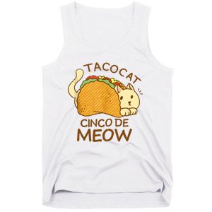 Taco Cat Mexican Cinco De Mayo Tank Top