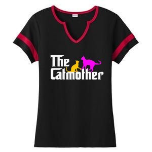 The Cat Mother Mother's Day Cat Owner Cat mom Gifts Ladies Halftime Notch Neck Tee