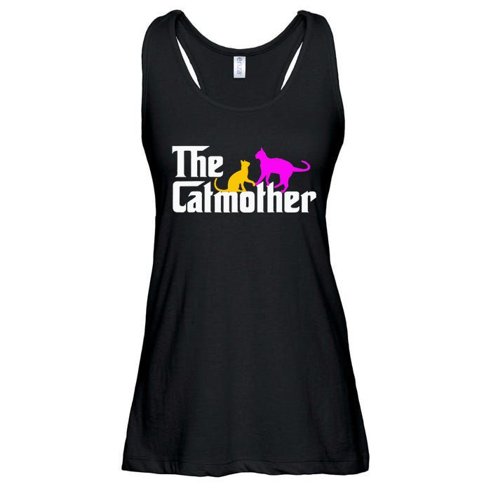 The Cat Mother Mother's Day Cat Owner Cat mom Gifts Ladies Essential Flowy Tank