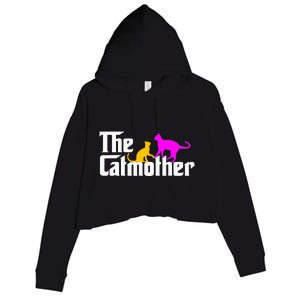 The Cat Mother Mother's Day Cat Owner Cat mom Gifts Crop Fleece Hoodie