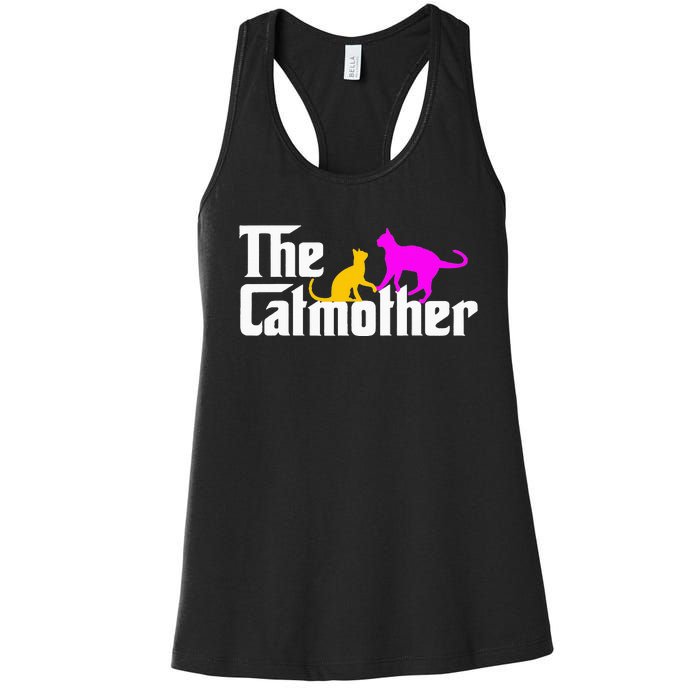 The Cat Mother Mother's Day Cat Owner Cat mom Gifts Women's Racerback Tank