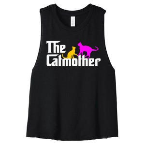 The Cat Mother Mother's Day Cat Owner Cat mom Gifts Women's Racerback Cropped Tank