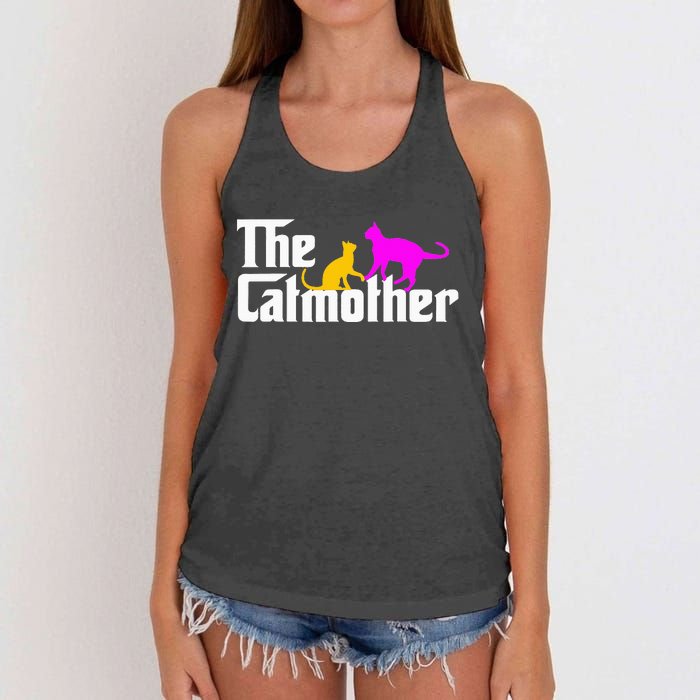 The Cat Mother Mother's Day Cat Owner Cat mom Gifts Women's Knotted Racerback Tank