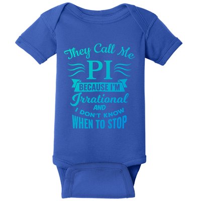 They Call Me Pi Symbol Pi Day Cute Funny Gift Baby Bodysuit