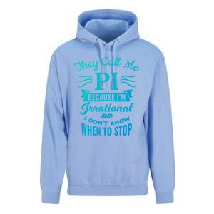 They Call Me Pi Symbol Pi Day Cute Funny Gift Unisex Surf Hoodie