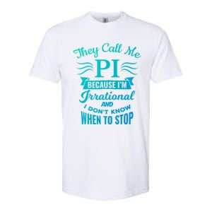 They Call Me Pi Symbol Pi Day Cute Funny Gift Softstyle CVC T-Shirt