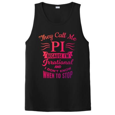 They Call Me Pi Symbol Pi Day Cute Funny Gift PosiCharge Competitor Tank