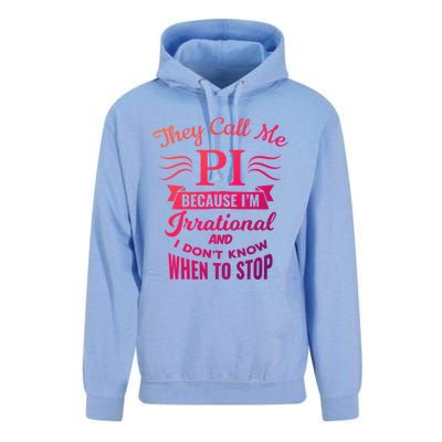 They Call Me Pi Symbol Pi Day Cute Funny Gift Unisex Surf Hoodie