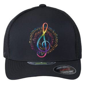 Treble Clef Musician Gift Classical Music Gift Flexfit Unipanel Trucker Cap