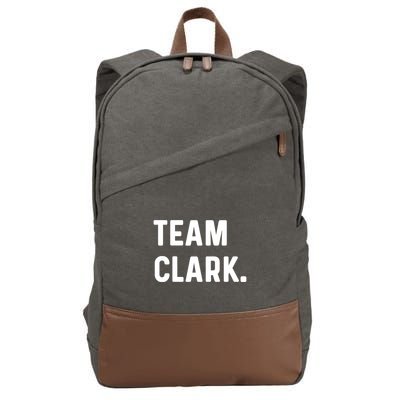 Team Clark Meaningful Gift Cotton Canvas Backpack