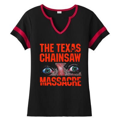 Texas Chainsaw Massacre SallyS Eyes And Jumbo Ladies Halftime Notch Neck Tee