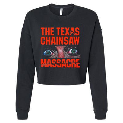 Texas Chainsaw Massacre SallyS Eyes And Jumbo Cropped Pullover Crew