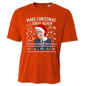 Trump Christmas Make Christmas Great Funny Matching Pajama Gift Cooling Performance Crew T-Shirt