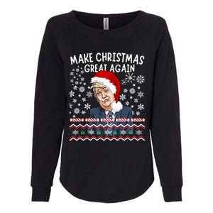 Trump Christmas Make Christmas Great Funny Matching Pajama Gift Womens California Wash Sweatshirt