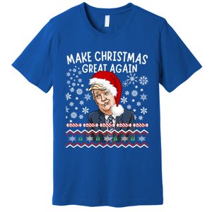 Trump Christmas Make Christmas Great Funny Matching Pajama Gift Premium T-Shirt