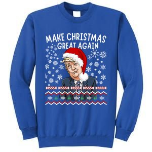 Trump Christmas Make Christmas Great Funny Matching Pajama Gift Tall Sweatshirt