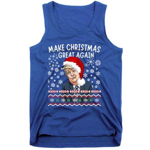 Trump Christmas Make Christmas Great Funny Matching Pajama Gift Tank Top