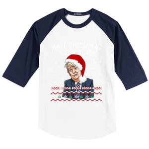 Trump Christmas Make Christmas Great Funny Matching Pajama Gift Baseball Sleeve Shirt