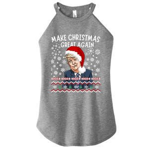 Trump Christmas Make Christmas Great Funny Matching Pajama Gift Women's Perfect Tri Rocker Tank