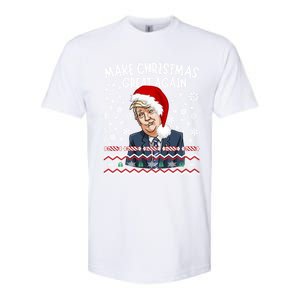 Trump Christmas Make Christmas Great Funny Matching Pajama Gift Softstyle CVC T-Shirt